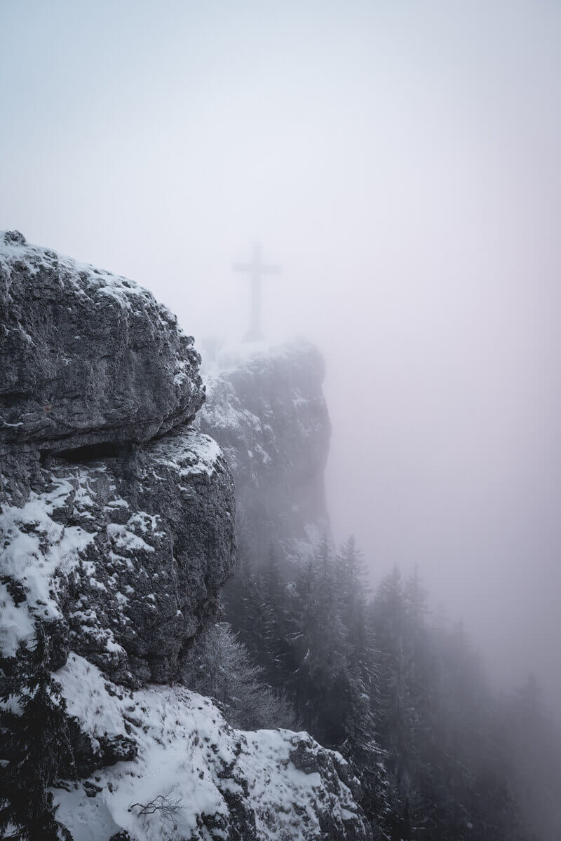 Croix du Nivolet Bauges par Le Sire nuit Hiver raquettes Wild Spot