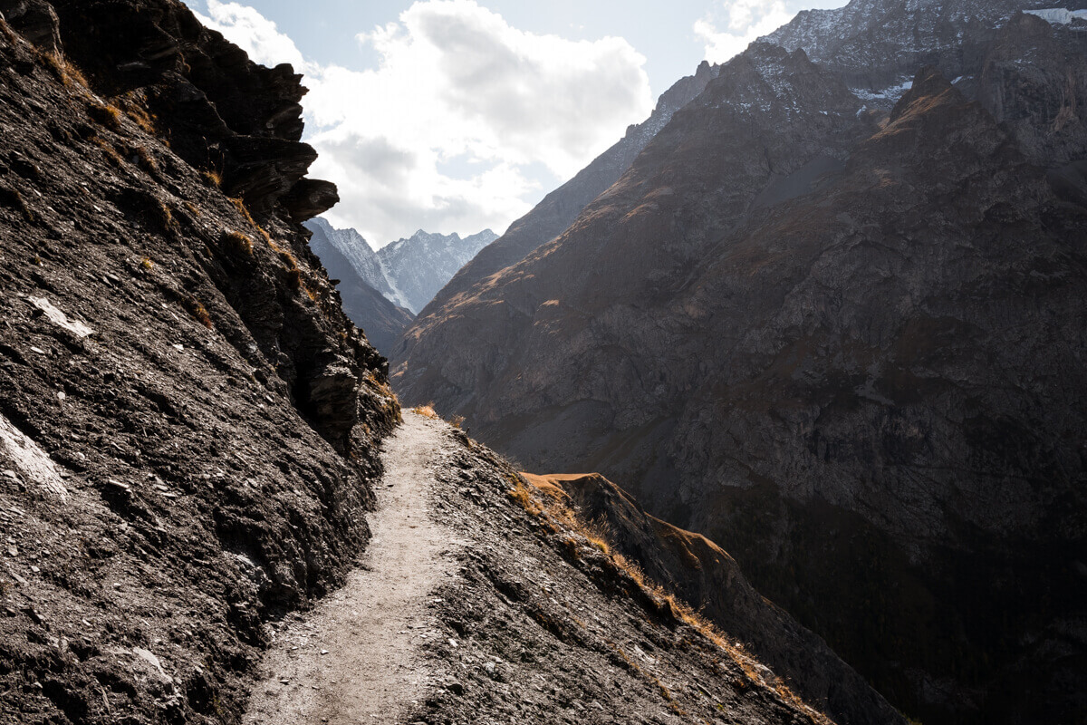 Sentier des crevasses col lautaret automne randonnée balade wildspot