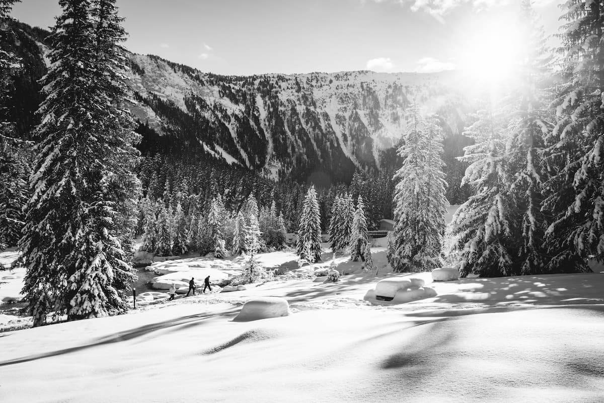 Lac de la Rosière Torrent Courchevel hiver neige Wild Spot photographie