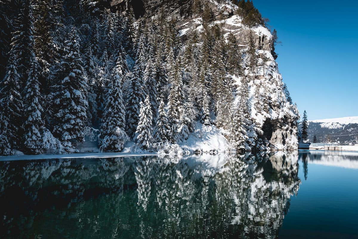 Lac de la Rosière Torrent Courchevel hiver neige Wild Spot photographie