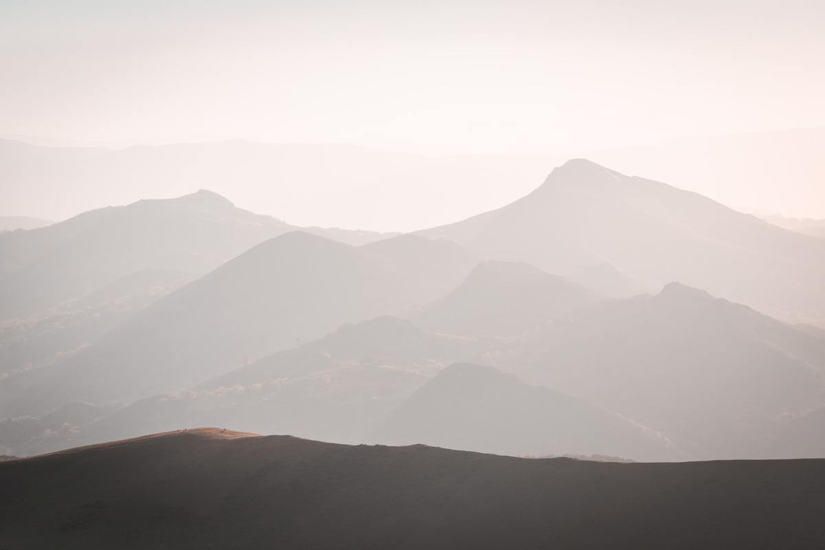 Photographie coucher de soleil Sommet Artzamendi Pays Basque Itxassou Wild Spot