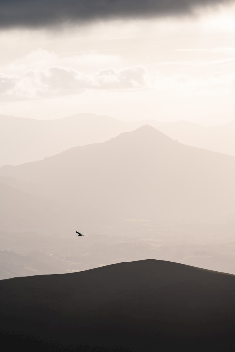 Photographie coucher de soleil Sommet Artzamendi Pays Basque Itxassou Wild Spot