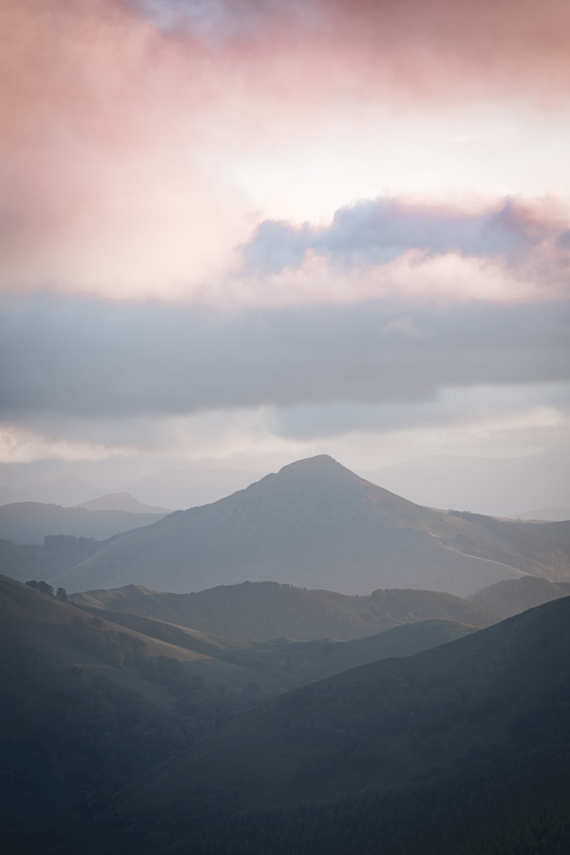 Photographie coucher de soleil Sommet Artzamendi Pays Basque Itxassou Wild Spot