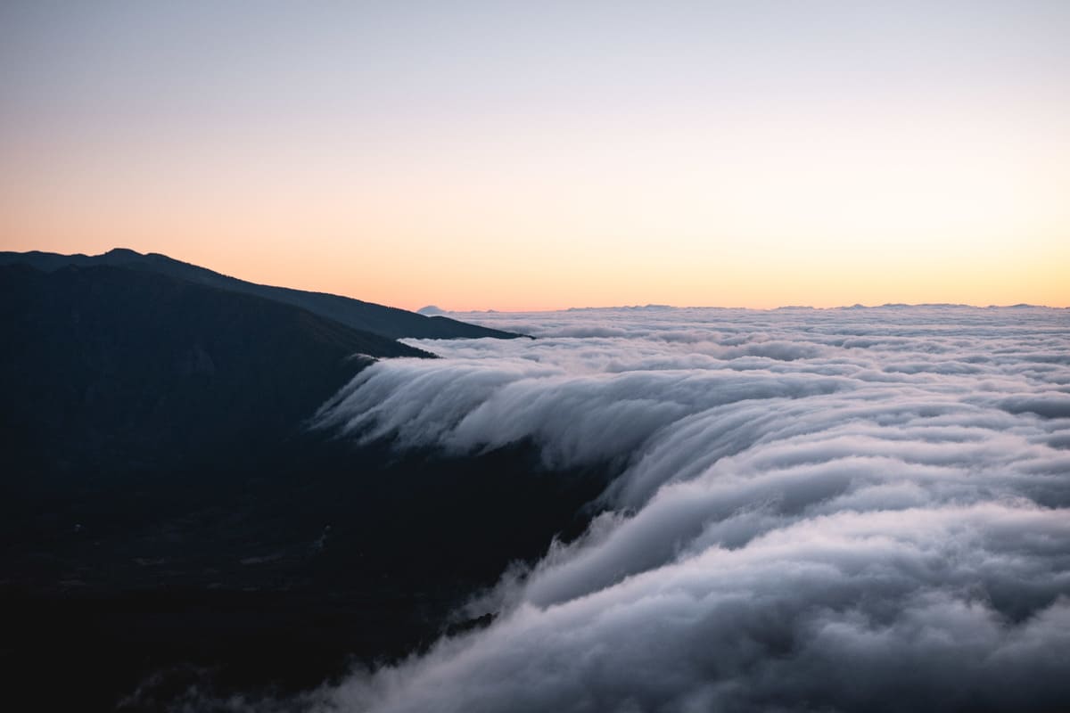 photo mer de nuages randonnée sommet volcan Pico Birigoyo île La Palma Canaries Espagne Wild Spot