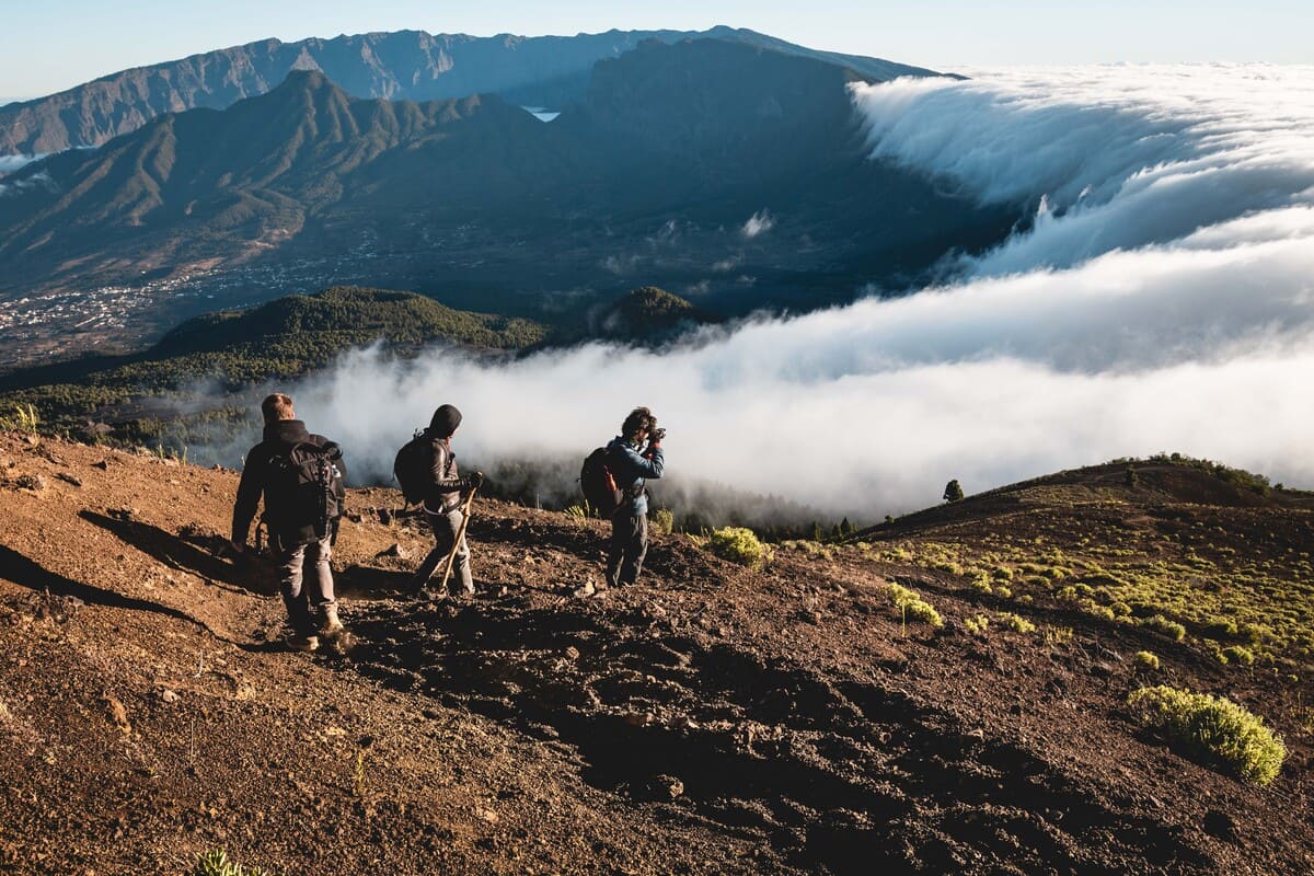 photo mer de nuages randonnée sommet volcan Pico Birigoyo île La Palma Canaries Espagne Wild Spot