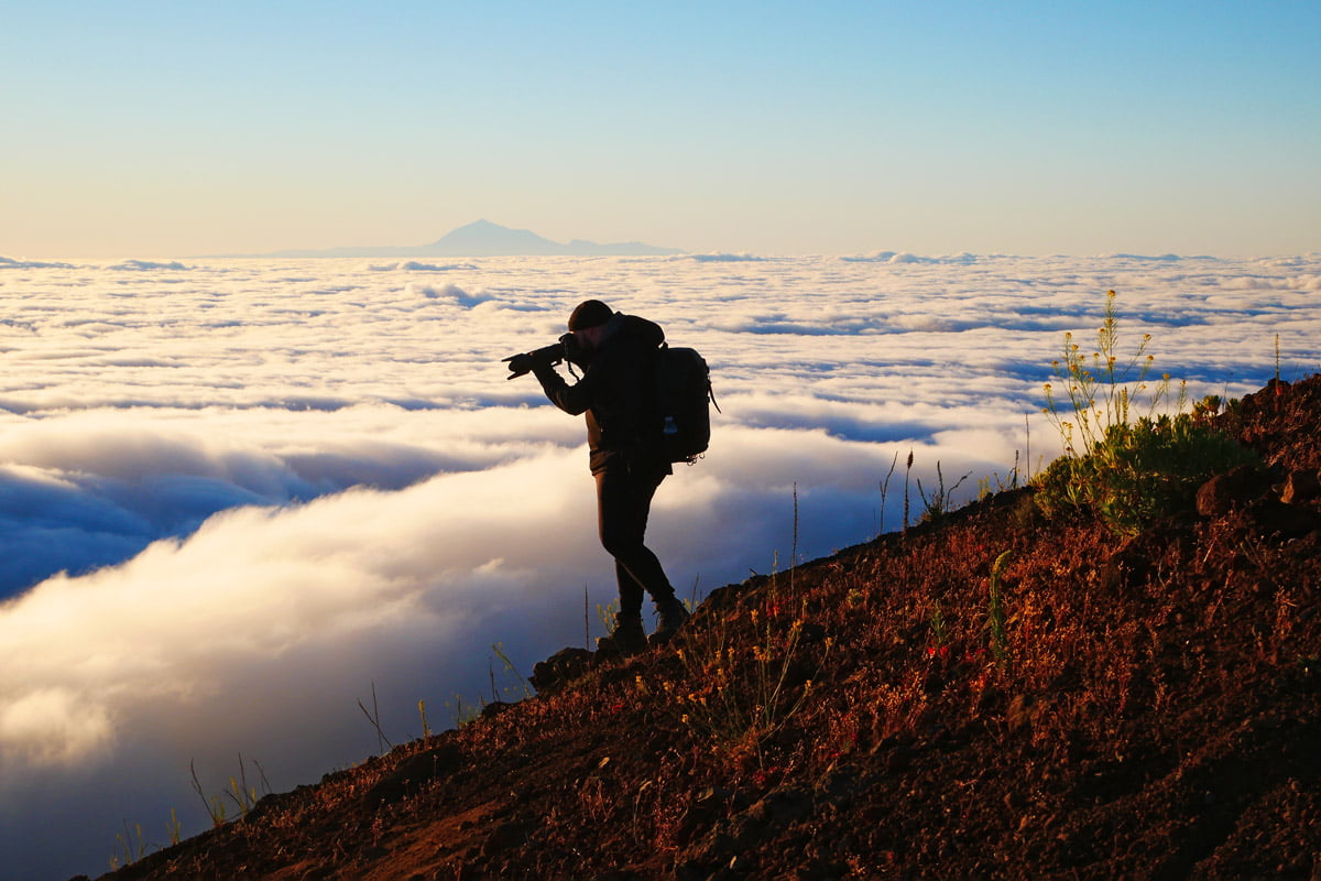 photo mer de nuages randonnée sommet volcan Pico Birigoyo île La Palma Canaries Espagne Wild Spot